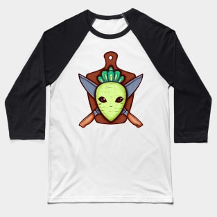 Radish and Knife Coat of Arms Baseball T-Shirt